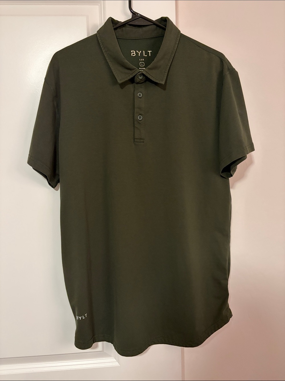 BYLT Basics Men's L Olive Green Lux Polo Shirt